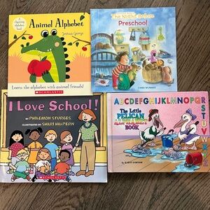 Kids' Educational Book Set - alphabet and back to school